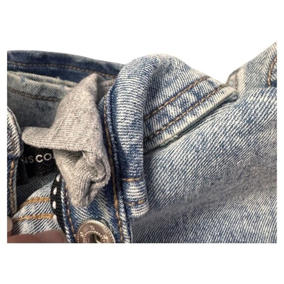 Silver jeans Men's Hooded Denim Jacket/shirt with removable cotton hood Size L - Picture 7 of 7